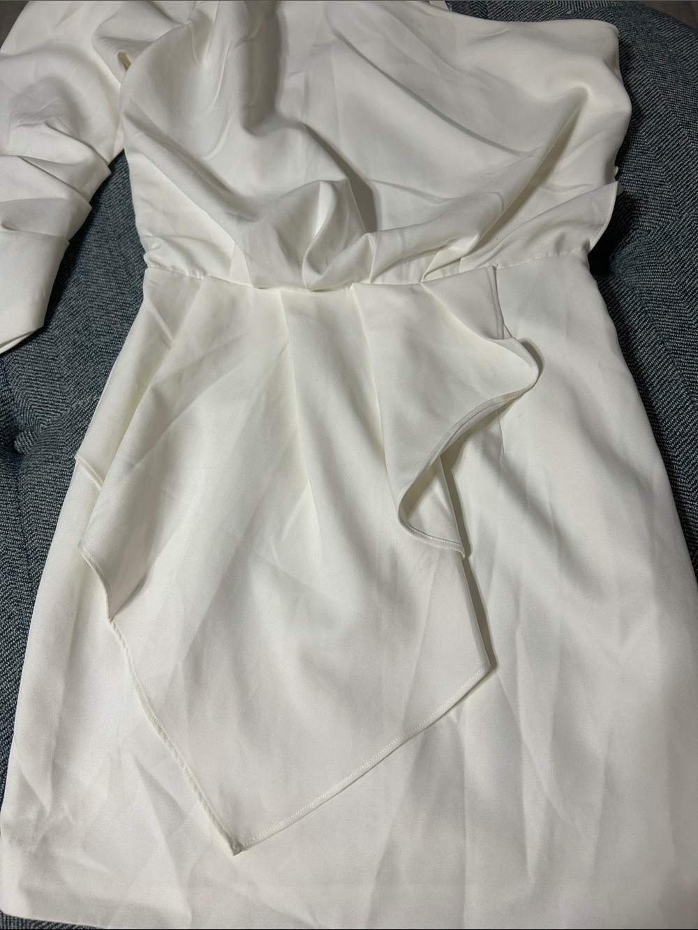 DO+BE Off-Shoulder Ivory Ruffle Cocktail Dress - Picture 3 of 7